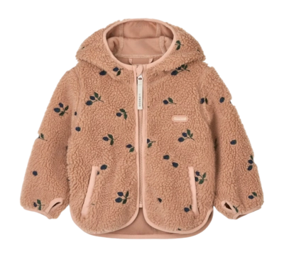 Liewood Mara Pile Jacket With Ears Babyjas Baby's Berry / Pale Tuscany / Embroidery