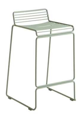 HAY Hee Bar Stool Sled Base H65 Standard Glider Barstoel Fall Green Powder Coated Steel