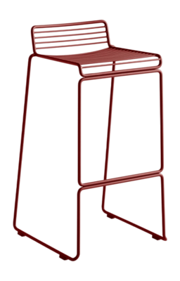 HAY Hee Bar Stool Sled Base H75 Standard Glider Barstoel Rust Powder Coated Steel