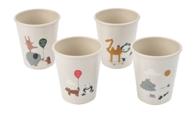 Liewood Lana Beker Sandy Cup Around The World 200 ml (Set van 4)