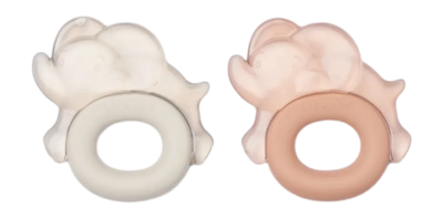 Liewood Rita Elephant Cooling Bijtring Pale Tuscany / Sandy (Set van 2)
