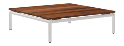 Houe Level Bijzettafel Buiten Thermo Ash Muted White Coffee Table 81 x 81 cm