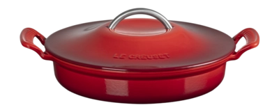 Le Creuset Modern Heritage Campagnard Braadpan Kersenrood Laag 28 cm