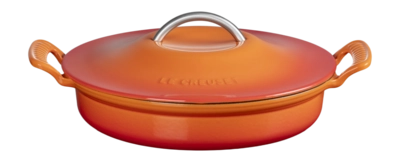 Le Creuset Modern Heritage Campagnard Braadpan Oranjerood Laag 28 cm