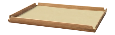 Lind DNA Square L Airy Dienblad Lemon Sorbet / Teak Nupo