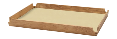 Lind DNA Square M Airy Dienblad Lemon Sorbet / Teak Nupo