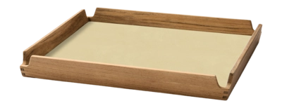 Lind DNA Square S Airy Dienblad Lemon Sorbet / Teak Nupo