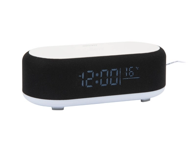 Karlsson - Alarm Clock Vogue w. Phone Charger And Blue Tooth Zwart