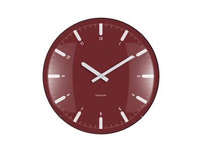 Karlsson - Wall Clock Realista Dome Rood
