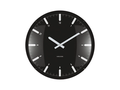 Karlsson - Wall Clock Realista Dome Zwart