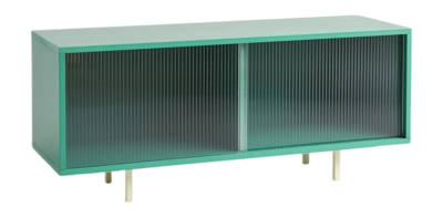 HAY Colour Cabinet Kast Dark Mint W. Glass Doors Floor Medium