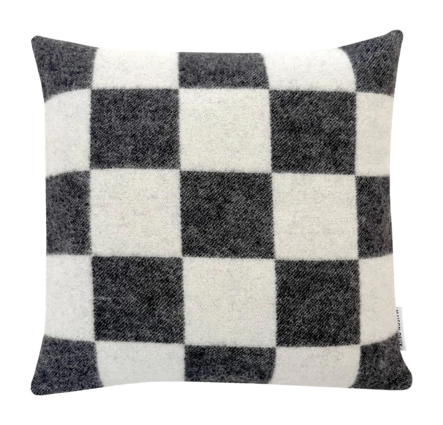 Maison Deux Checkerboard Kussenhoes Zwart / Wit - 50 x 50 cm