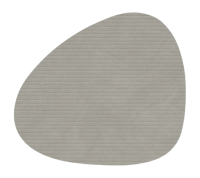 Lind DNA Glass Mat Curve Corduroy Onderzetter Light Grey Nupo Set van 4