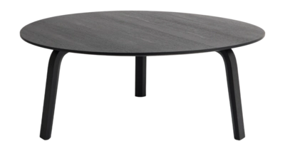 HAY Bella Coffee Salontafel Black Water-Based Lacquered Solid Oak Tabletop And Veneer Legs Ø80 x H32 cm