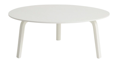 HAY Bella Coffee Salontafel White Water-Based Lacquered Solid Oak Tabletop And Veneer Legs Ø80 x H32 cm