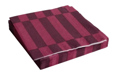 HAY Pattern Napkins Dinner Servet Bordeaux And Wine Set van 20