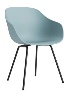 HAY AAC Stoel Dusty Blue AAC226 Black Powder Coated Steel Base Standard Glider 2.0 Shell