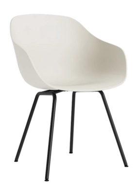 HAY AAC226 Stoel Melange Cream 2.0 Shell Black Powder Coated Steel Base Standard Glider