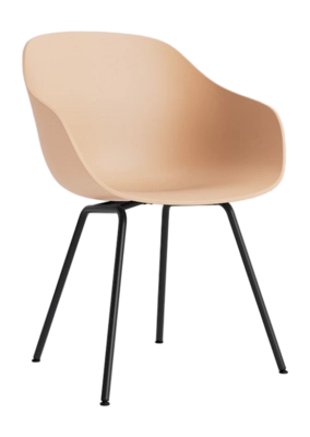 HAY AAC226 Stoel Pale Peach Black Powder Coated Steel Base Standard Glider 2.0 Shell