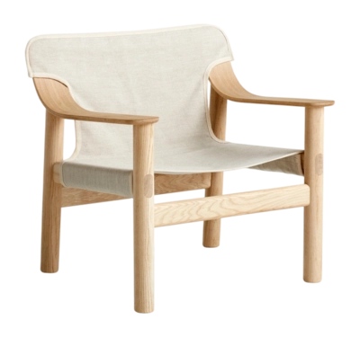 HAY Bernard Stoel Raw Canvas Water-Based Lacquered Solid Oak 4 Leg Base Felt Glider Cover