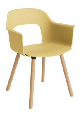 HAY Layout Armchair 221 Stoel Biscotti Massief eiken met watergedragen lak 4-poots onderstel Standaard glijders