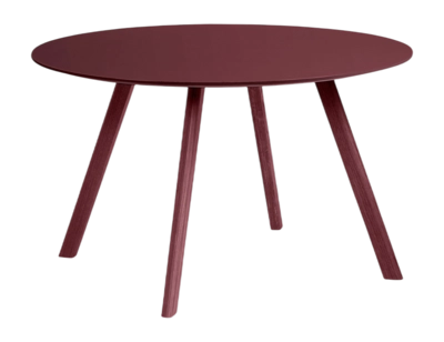 HAY CPH25 Tafel Bordeaux Water-Based Lacquered Oak Frame Burgundy 120 x H74 cm