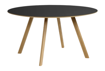 HAY CPH25 Tafel Black Watergedragen Gelakt Eiken Frame 140 x H74 cm