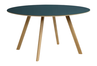 HAY CPH25 Tafel Smokey Blue Water-Based Lacquered Oak Frame 140 x H74 cm