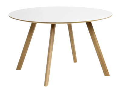 HAY CPH25 Tafel Wit Watergedragen Gelakt Eiken Frame 120 x H74 cm