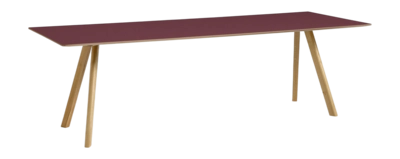 HAY CPH30 Tafel Burgundy Eiken frame met watergedragen lak L250 x W90 x H74 cm