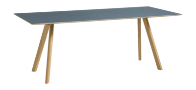 HAY CPH30 Tafel Smokey Blue Eiken frame met watergedragen lak L200 x W90 x H74 cm
