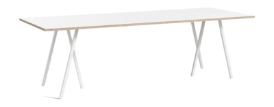 HAY Loop Stand Tafel White Powder Coated Steel Frame White L250 x W92,5 x H74 cm