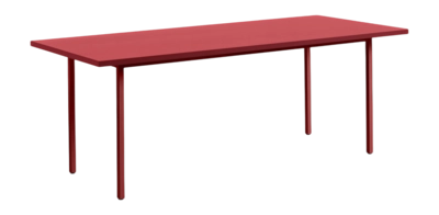 HAY Two-Colour Tafel Maroon Red Powder Coated Steel Frame Red L200 x W90 x H74 cm