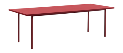 HAY Two-Colour Tafel Maroon Red Powder Coated Steel Frame Red L240 x W90 x H74 cm