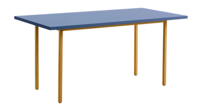 HAY Two-Colour Tafel Ochre Powder Coated Steel Frame Blue L160 x W82 x H74 cm