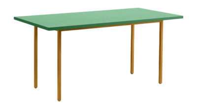 HAY Two-Colour Tafel Ochre Powder Coated Steel Frame Green Mint L160 x W82 x H74 cm