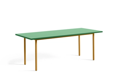 HAY Two-Colour Tafel Green Mint Ochre Powder Coated Steel Frame L200 x W90 x H74 cm