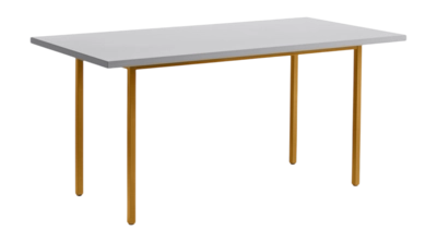 HAY Two-Colour Tafel Oker poedergecoat stalen frame lichtgrijs L160 x W82 x H74 cm