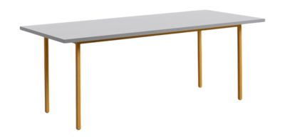 HAY Two-Colour Tafel Ochre Powder Coated Steel Frame Light Grey L200 x W90 x H74 cm