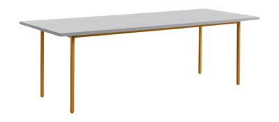 HAY Two-Colour Tafel Ochre Powder Coated Steel Frame Light Grey L240 x W90 x H74 cm