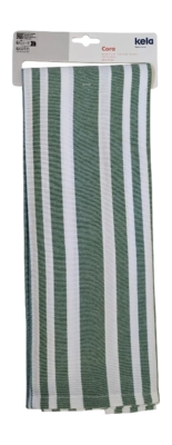 Kela Cora Theedoek Groen Lijnen - 50 x 70 cm