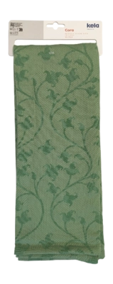 Kela Cora Theedoek Groen Patroon 50 x 70 cm