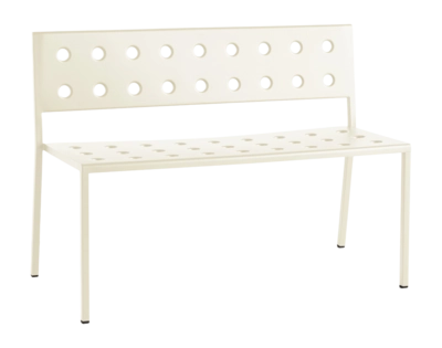 HAY Balcony Tuinbank Chalk Beige Dining Bench Powder Coated Steel (114 x 52 x 79 cm)