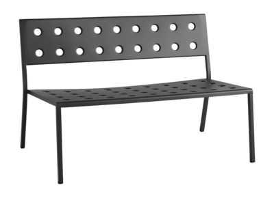 HAY Balcony Tuinbank Anthracite Lounge Bench Powder Coated Steel (113,5 x 69 x 72 cm)