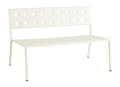 HAY Balcony Tuinbank Chalk Beige Lounge Bench Powder Coated Steel (113,5 x 69 x 72 cm)