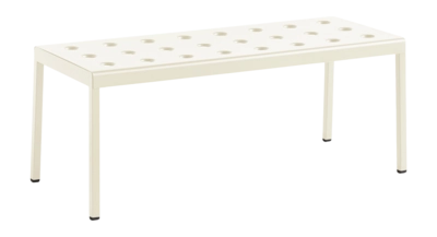 HAY Balcony Tuintafel Chalk Beige Low Table Gepoedercoat staal (96,5 x 41 x 39 cm)
