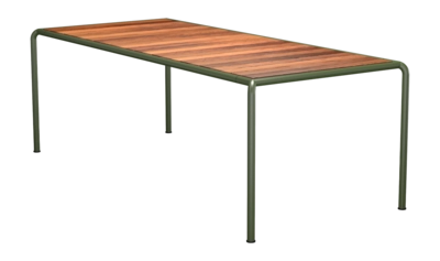 Houe Avanti Dining Table Tuintafel Thermo Ash Olive Green 222 x 98 cm