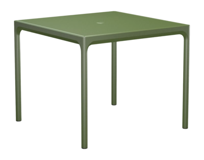 Houe Four Aluminum Table Tuintafel Olive Green 90 x 90 cm