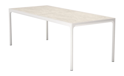 Houe Four Ceramic Table Tuintafel Geschikt voor binnen en buiten Shell Muted White 210 x 90 cm
