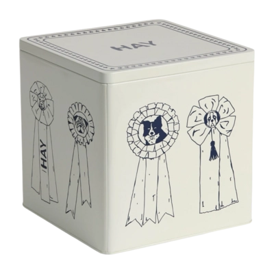 HAY Dogs Food Storage Tin Voorraadbus Blue And White Large